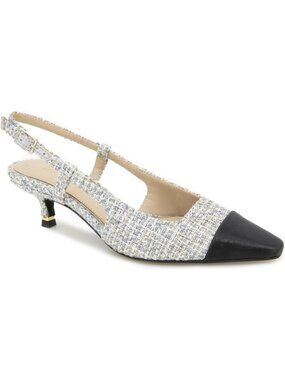 Chic Grey Fabric Toe Cap Flats, Size 8 - Stylish & Comfortable Everyday Shoes